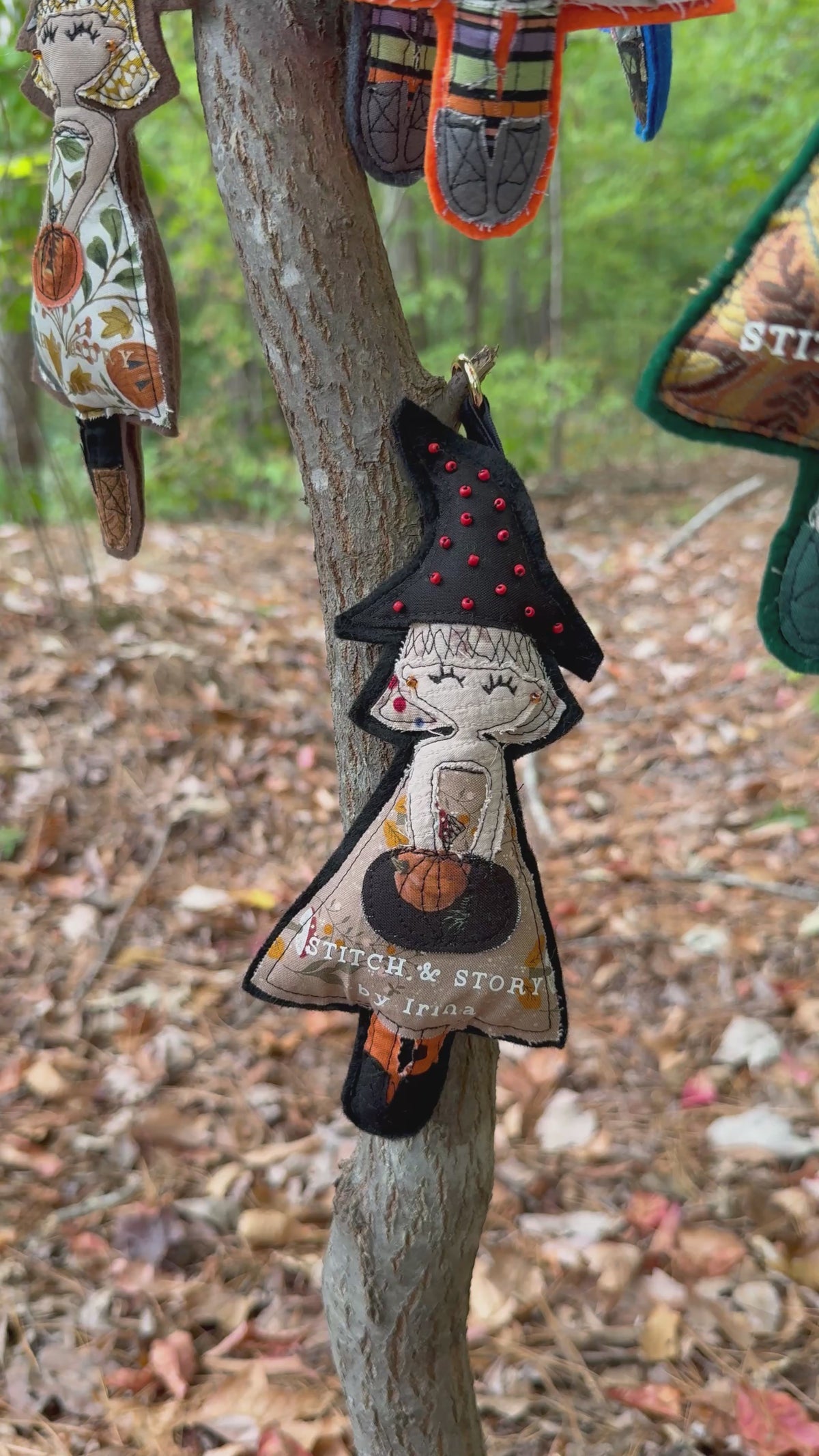 Mystery Witch Keychain | One-of-a-Kind Appliqué